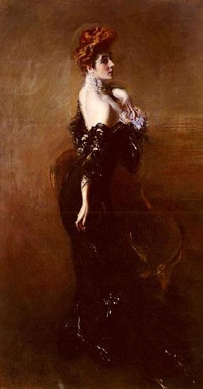 Giovanni Boldini Portrait Of Madame Pages In Evening Dress